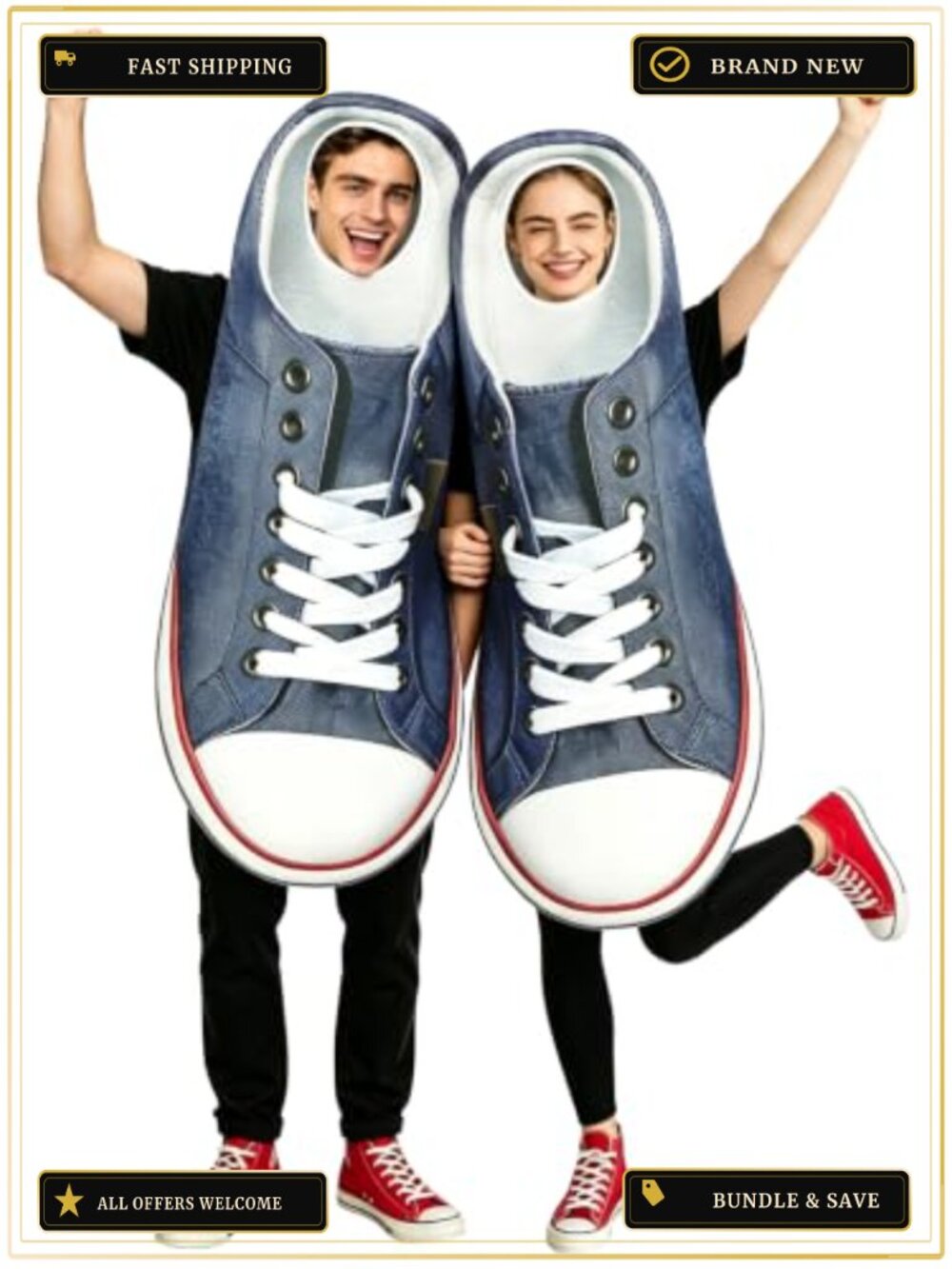 Adult Sneaker Costume 2PCS Couples Halloween Cosplay Set